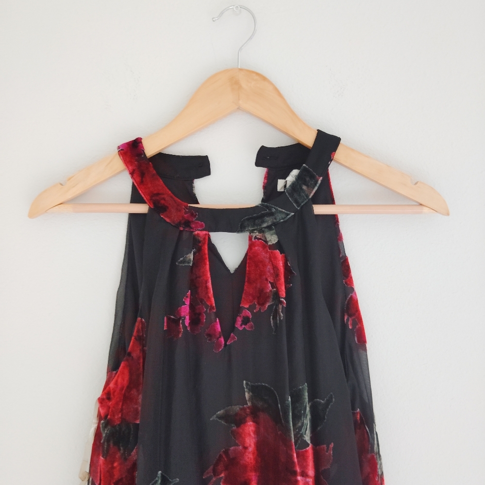 Francesca Sleeveless Mini Velvet Dress - Picture 3 of 7